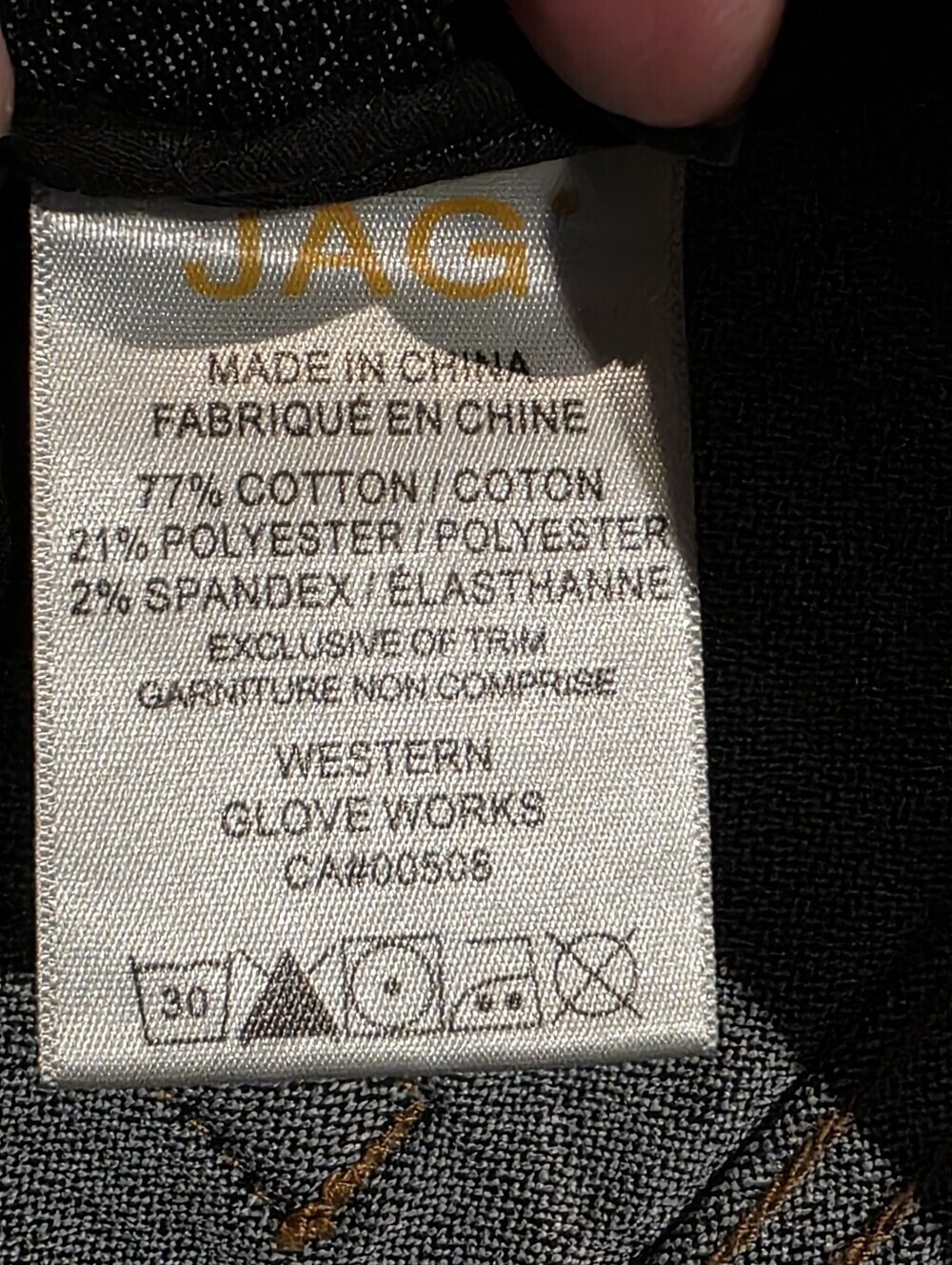 JAG Women’s Straight-Leg Pull On Jeans SIZE 12 - Picture 4 of 6